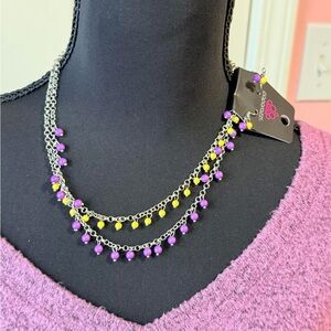 Paparazzi Vibrant Purple and Yellow Necklace